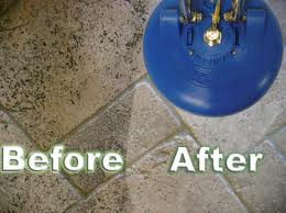 Extreme Tile and Grout Cleaning before and after of tile floor cleaning